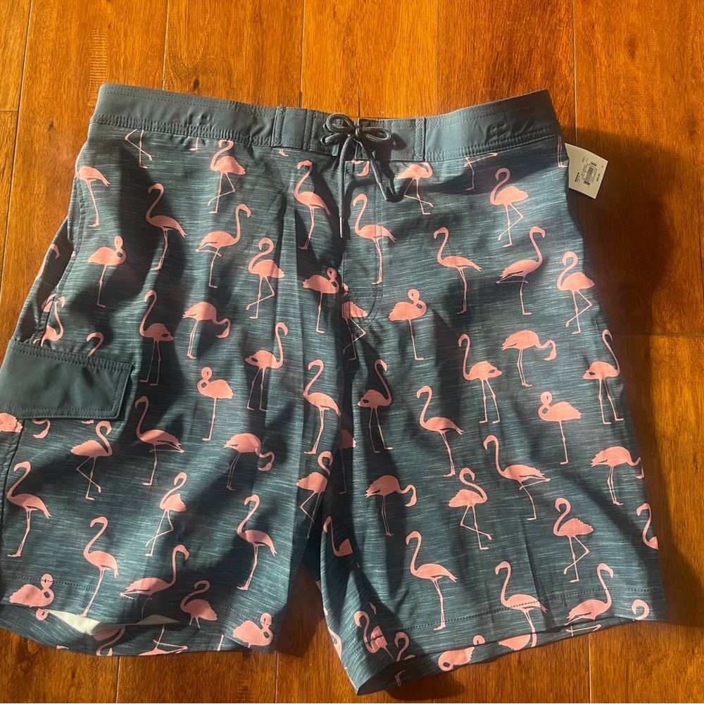 Sonoma Pink Flamingo Swim Trunks